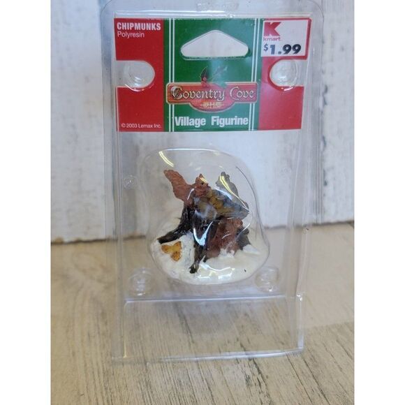 Lemax Chipmunks 2003 Coventry Cove squirrels Village accessory Xmas - Picture 2 of 6
